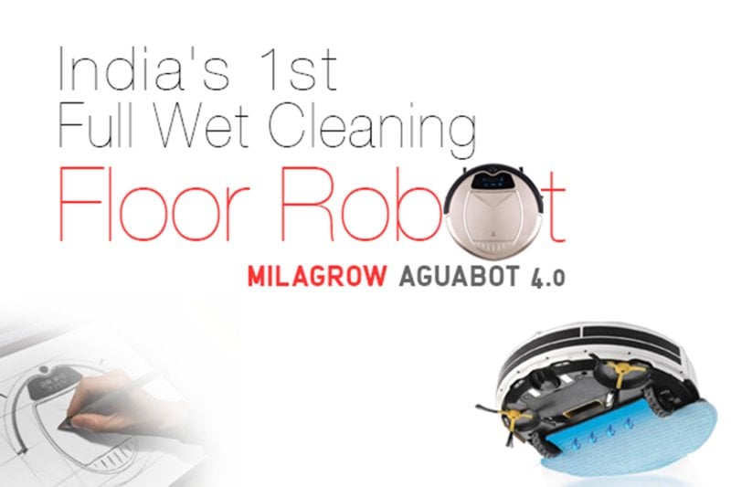 Milagrow AguaBot 4.0, World's 1st Full Wet Cleaning Floor Robot