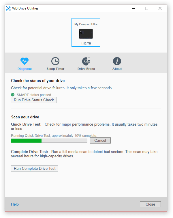 WD Drive Utilities