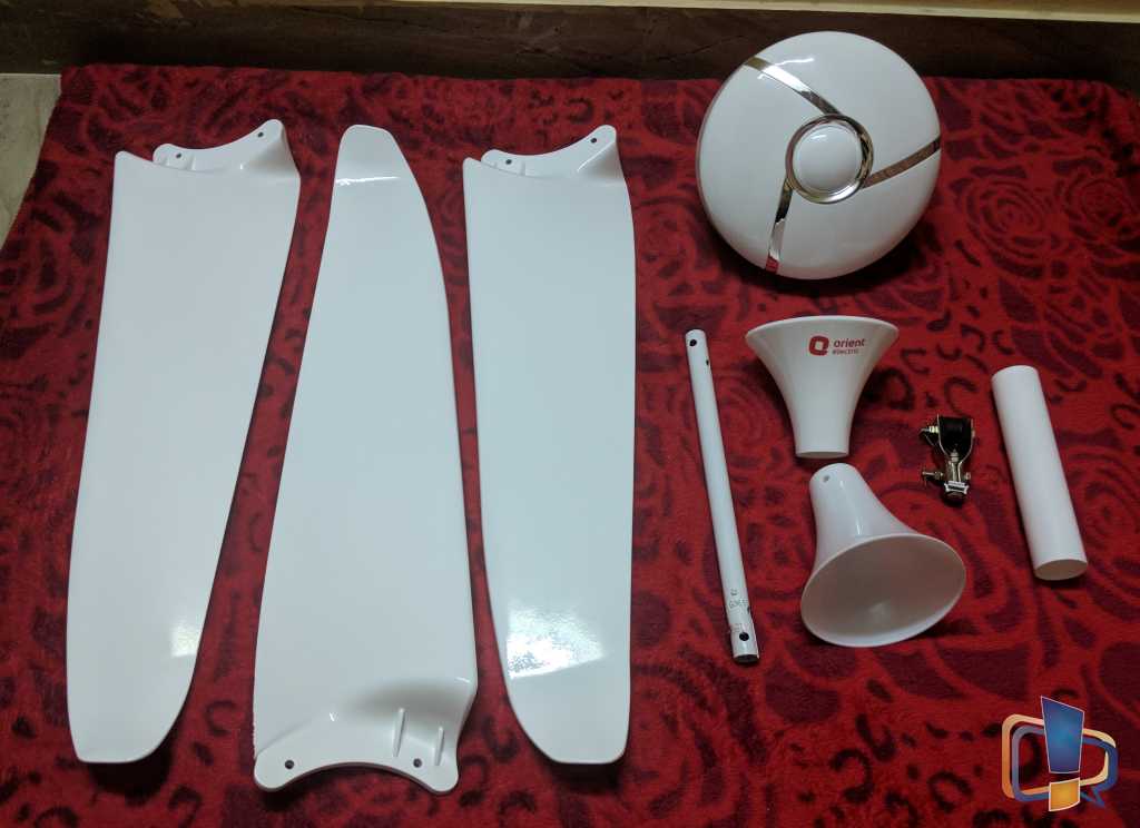 Orient Aerocool Ceiling fan Box Contents