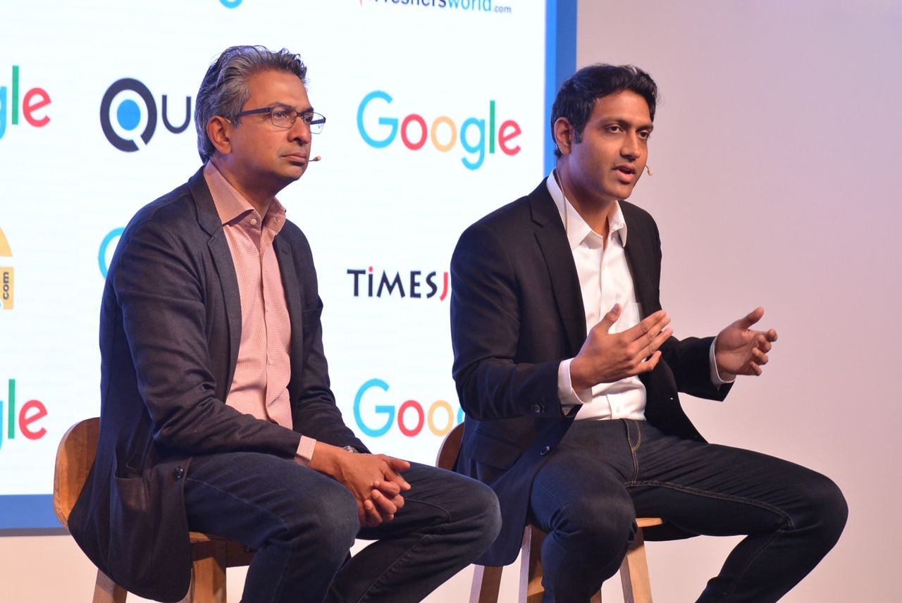 (L-R) Rajan Anandan, Vice President, Google India and SEA with Achint Srivastava, Software Engineer, Google Search